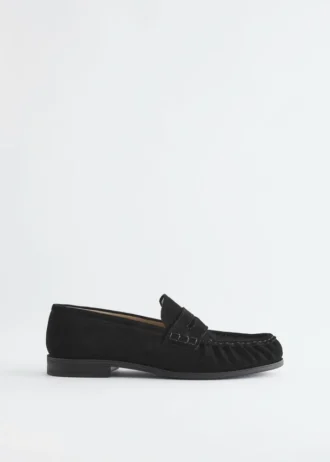Lærpennyloafers
