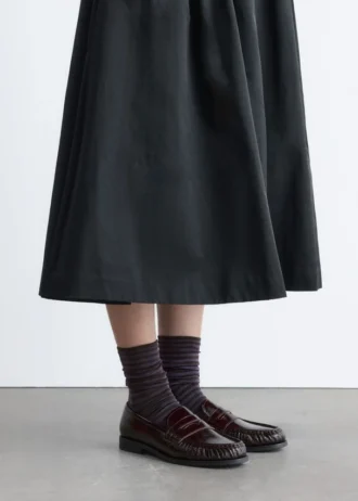 Lærpennyloafers