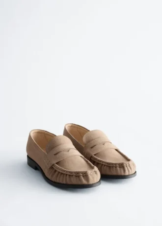 Lærpennyloafers