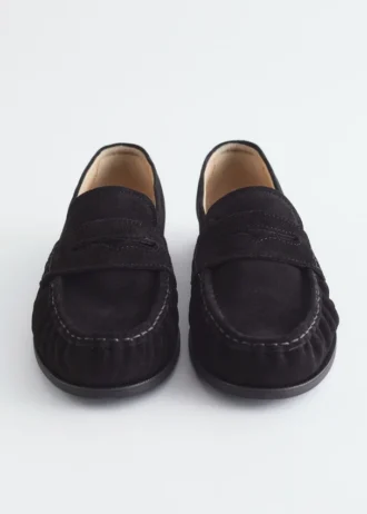 Lærpennyloafers