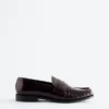 Lærpennyloafers