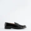 Lærpennyloafers