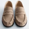 Lærpennyloafers