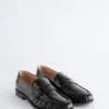 Lærpennyloafers