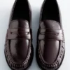Lærpennyloafers