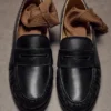 Lærpennyloafers
