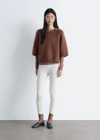 Leggings i pointelle-strikk