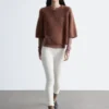 Leggings i pointelle-strikk