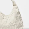 Liten denim-Tote bag med applikasjoner
