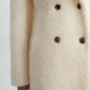 Maxikåpe i ull og shearling Maxikåpe i ull og shearling