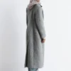 Maxikåpe i ull og shearling Maxikåpe i ull og shearling