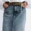 Midi-skjørt i denim