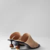 Mules med perledekor