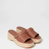 Mules med plattform i semsket skinn Mules med plattform i semsket skinn