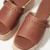 Mules med plattform i semsket skinn Mules med plattform i semsket skinn