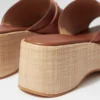 Mules med plattform i semsket skinn Mules med plattform i semsket skinn