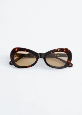 Ovale solbriller i cat-eye-stil