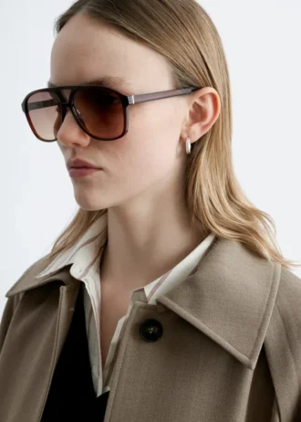 Oversized Aviator-solbriller