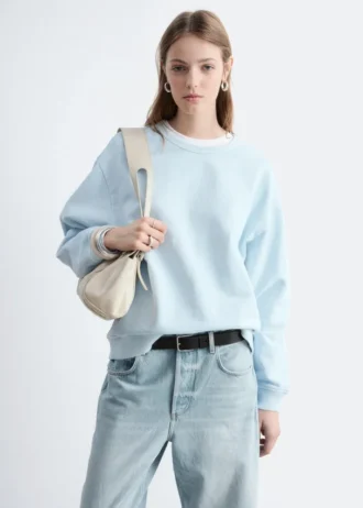 Oversized bomulls-jersey-genser