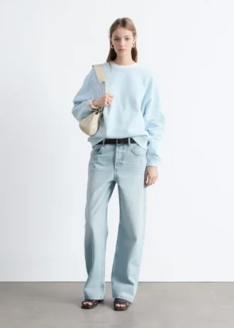 Oversized bomulls-jersey-genser
