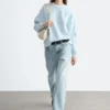 Oversized bomulls-jersey-genser