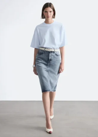 Oversized bomulls-T-skjorte Oversized bomulls-T-skjorte