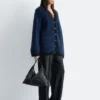 Oversized cardigan i mohairblanding