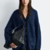 Oversized cardigan i mohairblanding