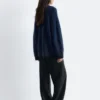 Oversized cardigan i mohairblanding