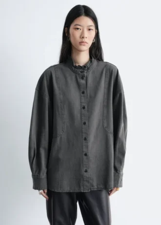 Oversized denimbluse