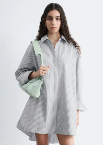 Oversized skjorte-minikjole