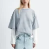Oversized stripete bomulls-T-skjorte