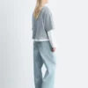 Oversized stripete bomulls-T-skjorte