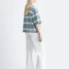 Oversized stripete bomulls-T-skjorte