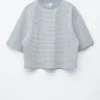 Oversized stripete bomulls-T-skjorte