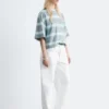 Oversized stripete bomulls-T-skjorte