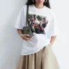 Oversized T-skjorte med trykk