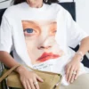 Oversized T-skjorte med trykk