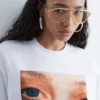 Oversized T-skjorte med trykk