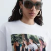 Oversized T-skjorte med trykk