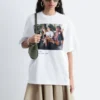 Oversized T-skjorte med trykk