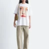 Oversized T-skjorte med trykk