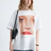 Oversized T-skjorte med trykk