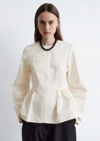 Peplum-top i bomull