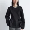 Peplum-top i bomull