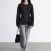 Peplum-top i bomull