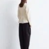 Peplum-top i bomull