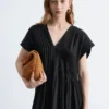 Plissert Dolman-Midikjole Plissert Dolman-Midikjole
