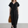 Plissert Dolman-Midikjole Plissert Dolman-Midikjole