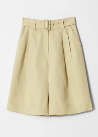 Plisserte Bermuda-Shorts